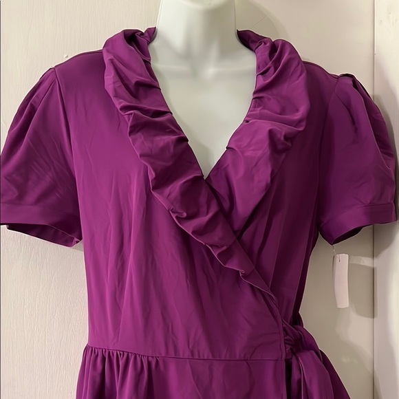 Diane Von Furstenberg Vibrant Magenta Mini Dress - Picture 3 of 13